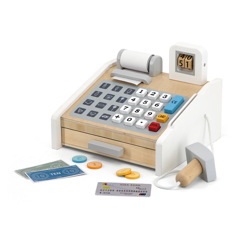 Viga Cash Register With Play Money And Credit Card (7030236381339)