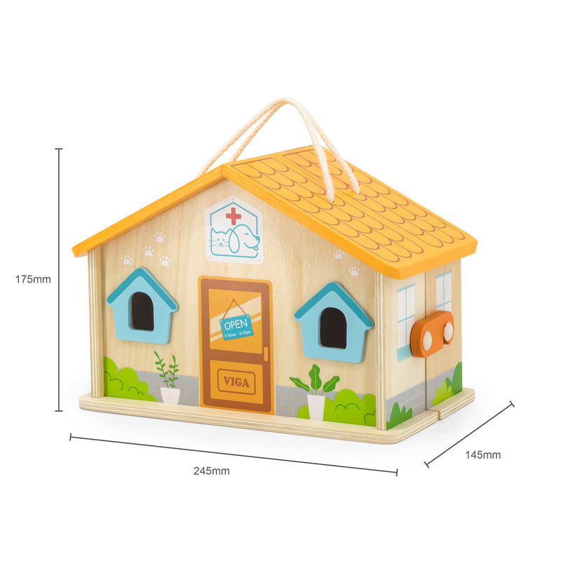 Viga Pet Vet Care Hospital Play Set In A Carry Case (7030225076379)