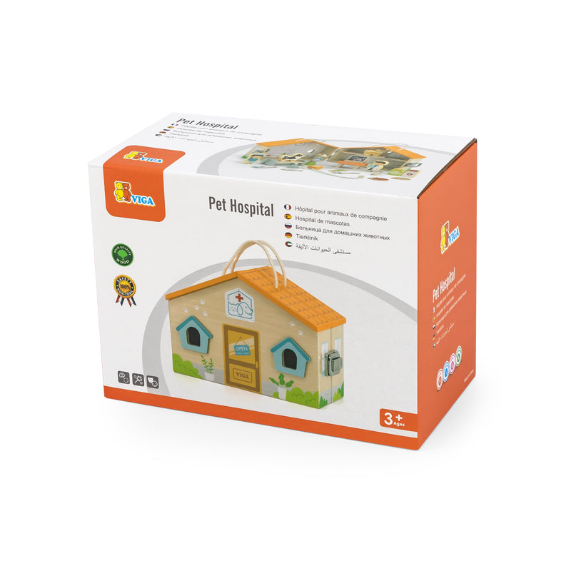 Viga Pet Vet Care Hospital Play Set In A Carry Case (7030225076379)