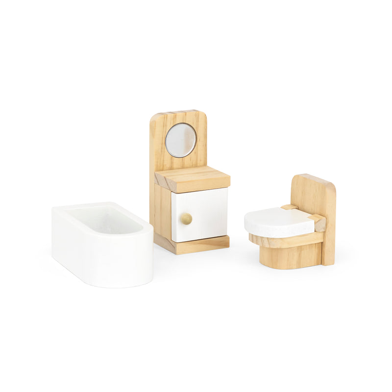 Viga  Three Story Furnished Wooden Dollhouse (7265079034011)