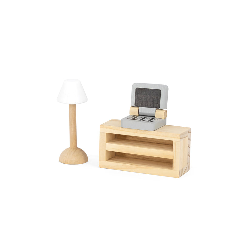 Viga  Three Story Furnished Wooden Dollhouse (7265079034011)