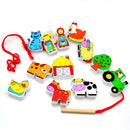 Viga Lacing Farm Themed Blocks In A Box 13Pc (7015821246619)