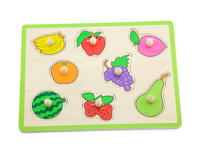 Viga Wooden Fruit Peg Puzzle 8Pc (7030231826587)