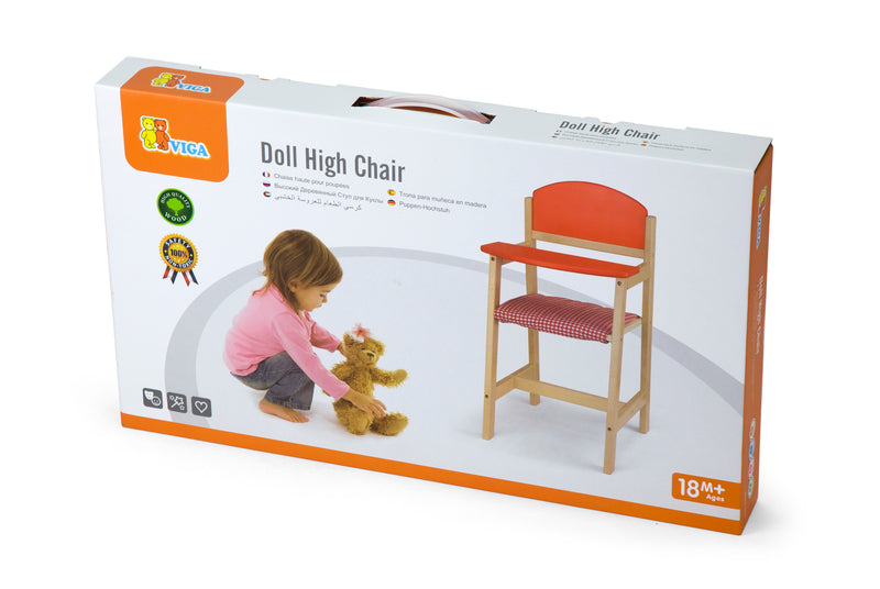 Viga Dolls High Chair (Feeding Chair) Red (7449283068059)