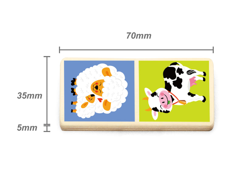 Viga Dominoes Farm Animals 28Pc (7030233432219)