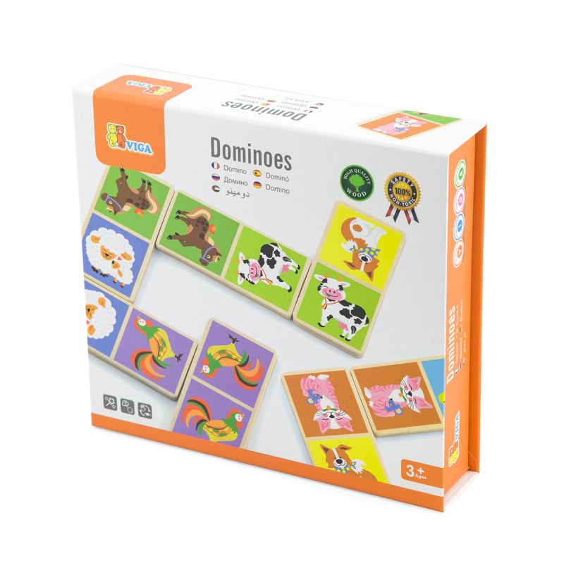 Viga Dominoes Farm Animals 28Pc (7030233432219)