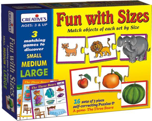 Creatives - Fun With Sizes (16 Sets Of 3Pc Self-Correcting Puzzles) (6907044790427)