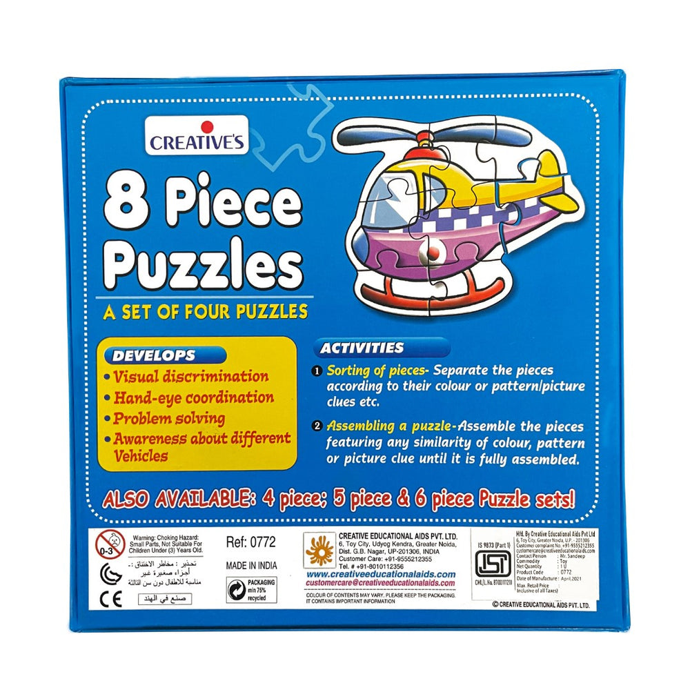 Creatives Air Transport Puzzles (4 x 8 Piece Puzzles)