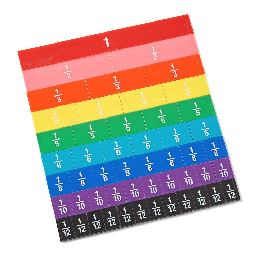 Fraction Tiles Math Activity Set Fraction Tiles Set 51 Piece In Blister Box