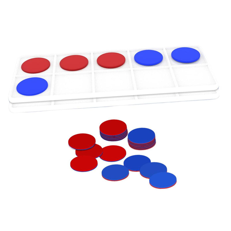 Ten Frame Set with Counters - 1 tray, 10 Counters (7526302318747)