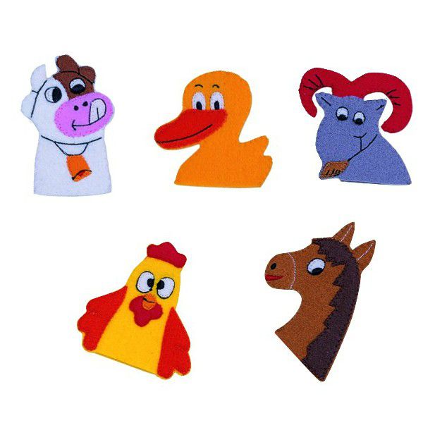 Farm Animals - Finger Puppet Set - 5 Piece (7548386508955)