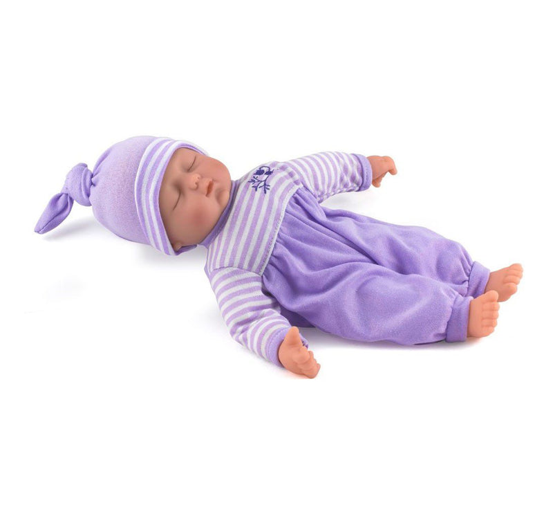 Dollsworld Newborn Sleeping Baby Doll 30cm Purple