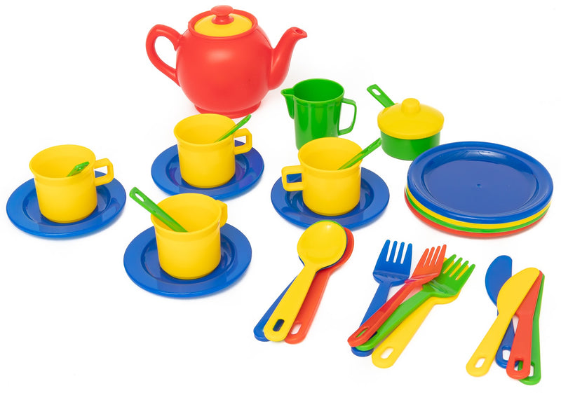 Kids Tea & Dinner Set - 34 piece (includes tea pot) in a box (7276388810907)