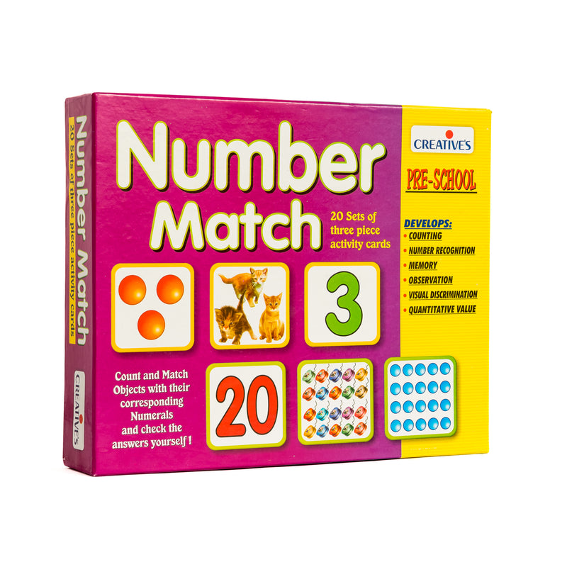 Creatives - Number Match (Count And Match With 20 Sets Of 3Pc Activity Cards) (6907041972379)