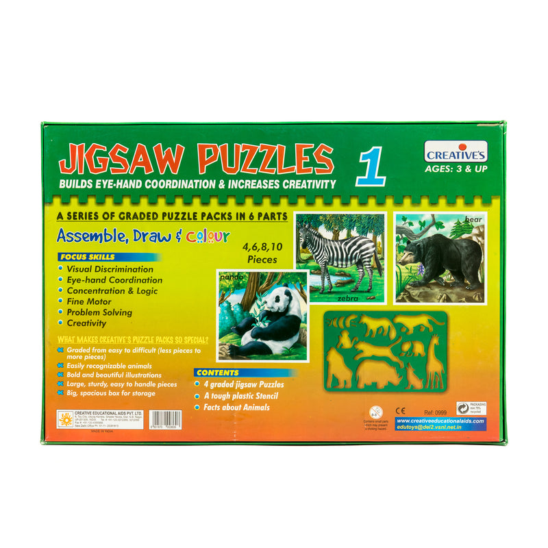 Creatives - Jigsaw Puzzles (part 1) - Assemble Puzzles, Draw with Stencils and Learn Facts about Animals (6907043971227)