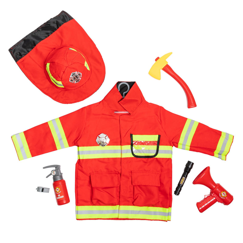 Fireman Costume With Hat Torch Loud Speaker & Accessories (7452833349787)