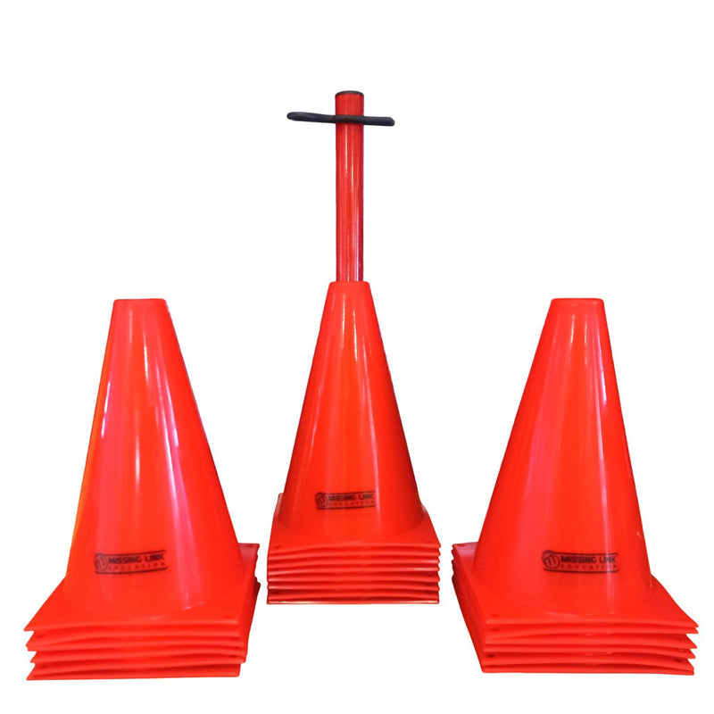 Training Cones 22cm - (Set Of 20) Red (7273194979483)
