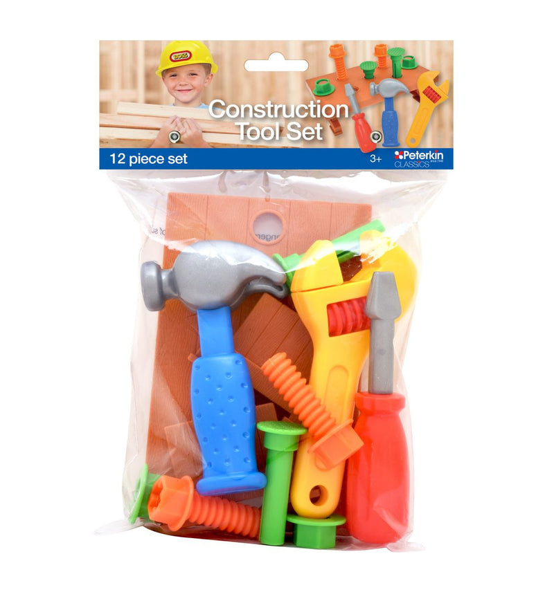 PETERKIN Kids Construction Tools PlaySet with Portable Work Bench 12 Pieces (7273179775131)