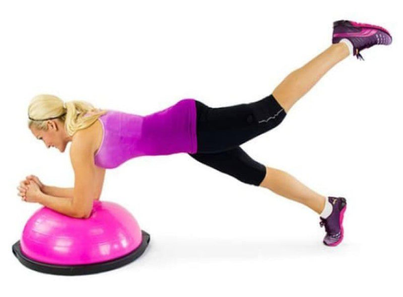 Core Bosu Balance Ball Pink (with resistance bands) (7273161883803)