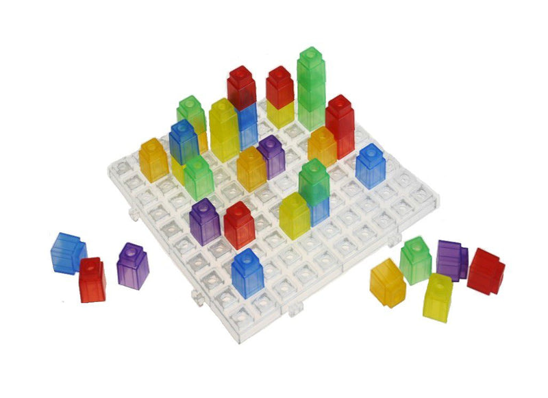 Counting Stacking Cubes 100 Piece with Board (7273162899611)