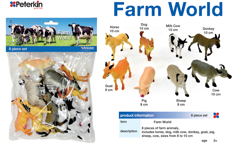 Assorted Farm Animals in a Set 8 pieces (7280486580379)