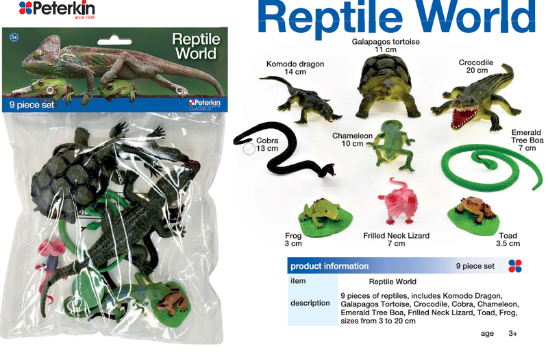 Assorted Reptiles in a Set 9 pieces (7280484319387)