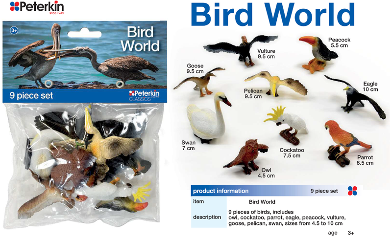 Assorted Birds in a Set 9 pieces Assorted Birds in a Set 9 pieces