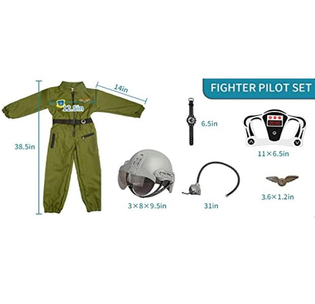 Fighter Pilot Costume With Mask & Accessories (7450413432987)