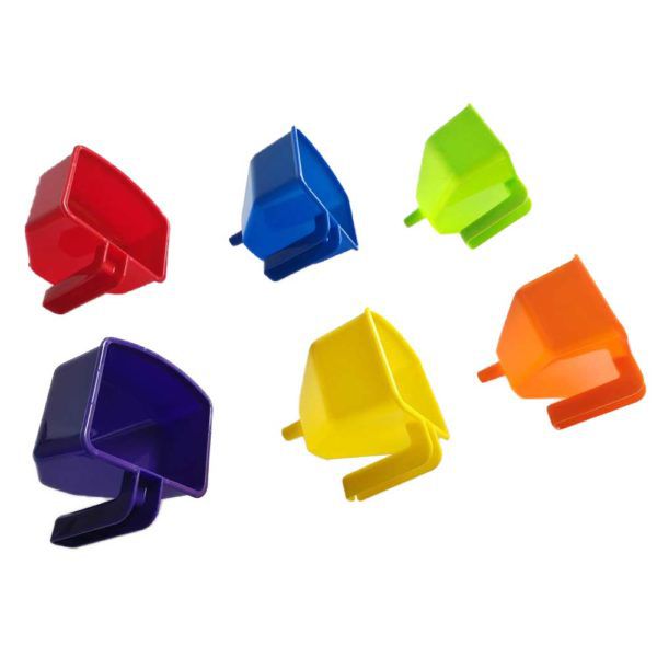 Colourful Funnels With Handles - Set of 6