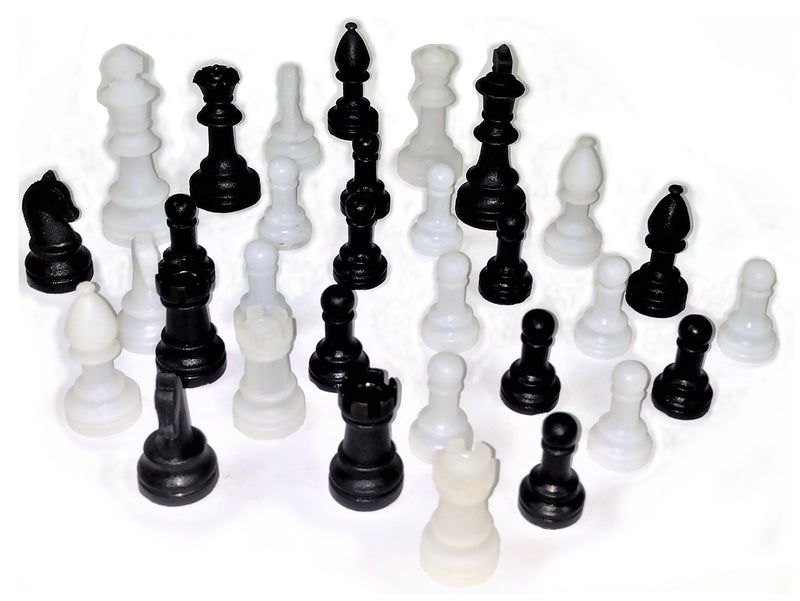 Chess Pieces Only Black & White (7520799064219)
