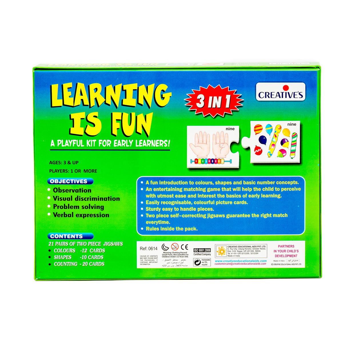 Creatives - Learning Is Fun (Colours, Shapes And Number Puzzles)