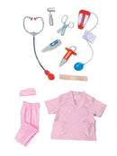 Nurse Role Play Costume Set with Accessories - Pink - Deluxe (7273188360347)