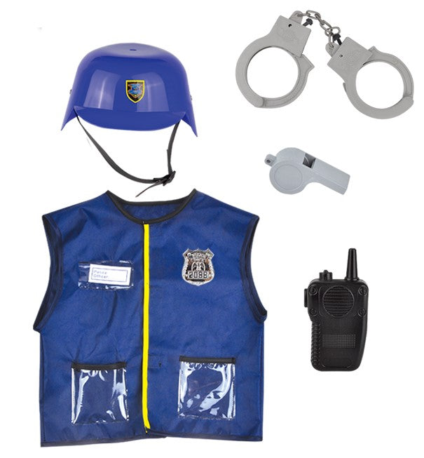 Police Vest Costume With Hard Helmet & Accessories (7452199813275)
