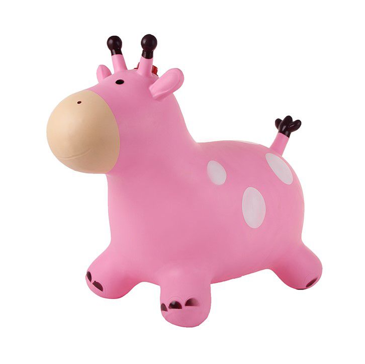 Ride On Hopper Animal Giraffe With Music - Pink (7373312655515)