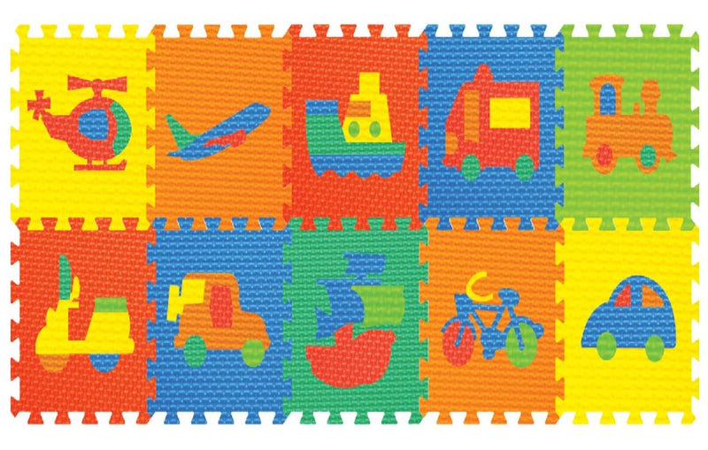 SUNTA Vehicles Transport EVA Foam Play Mat - 10 Piece (7363166077083)