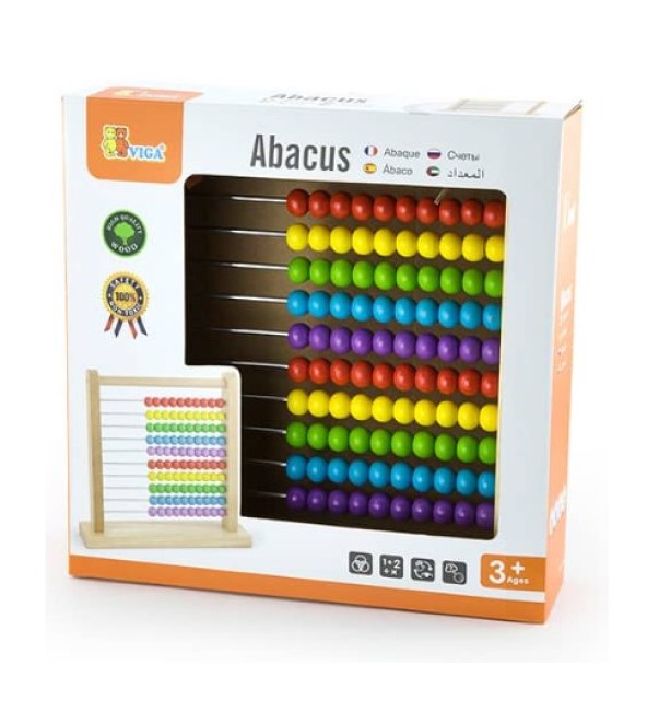 Viga - Wooden Abacus 100 Beads