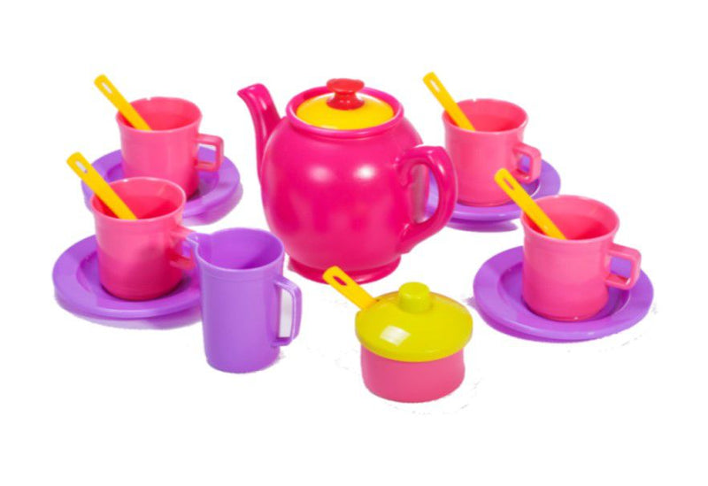 Kids Pink Tea Set - 18 Piece (includes Teapot) (7273181282459)