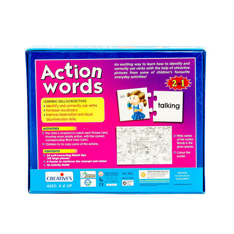 Creatives - Action Words (An easy and fun introduction to Verbs) - 24 Match Up Cards and Poster (7370973511835)