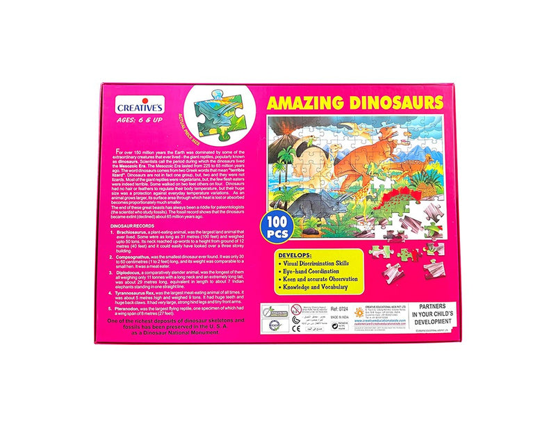 Amazing Dinosaurs  - 100 Piece Puzzle (7370974101659)