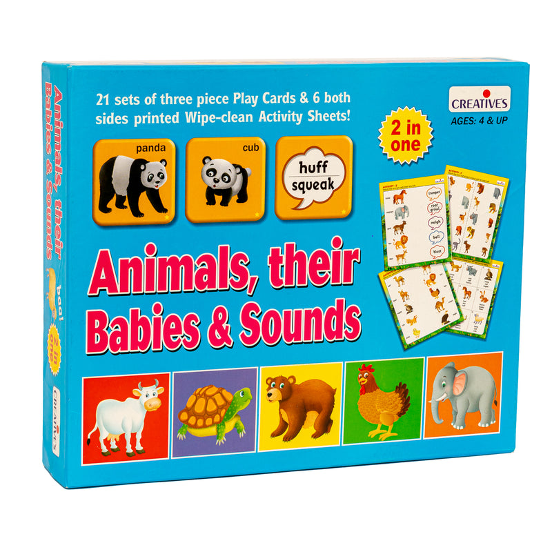 Creatives - Animals, their Babies & Sounds (21 Sets of 3pc play cards and activity sheets) (7370457579675)
