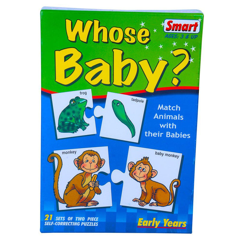 Whose Baby? - Match Animals with their Babies (21 Sets of 2pc Self-Correcting Puzzles) (7370459512987)