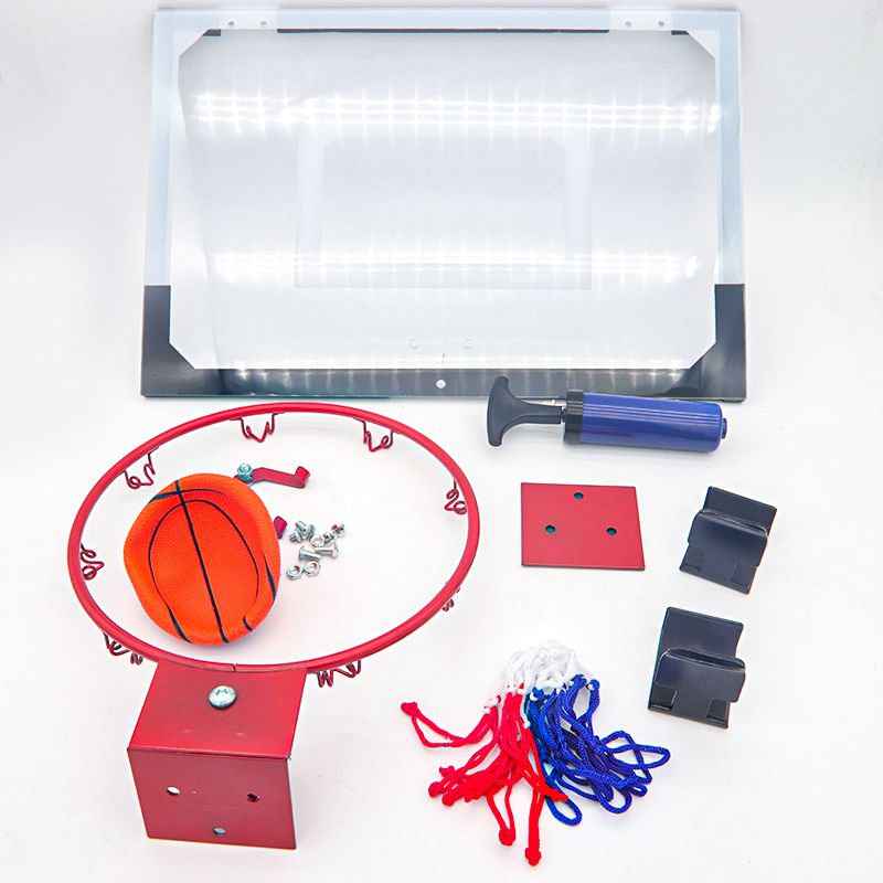 Kids Basketball Hoop Transparent Backboard & Inflatable PVC Basketball