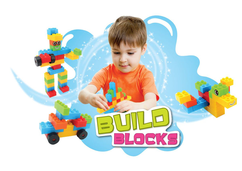 SUNTA Plastic Building Blocks Set - 108 piece in Carry Case (7030270132379)