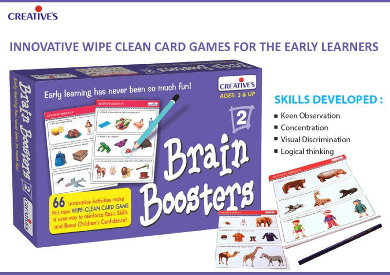 Creatives Flash Cards Brain Boosters 2 Activity Games (7370448568475)