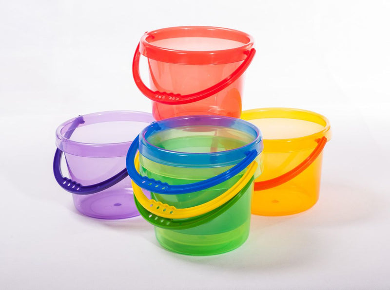 Mutli-coloured Translucent Beach Bucket (each) (7275707957403)