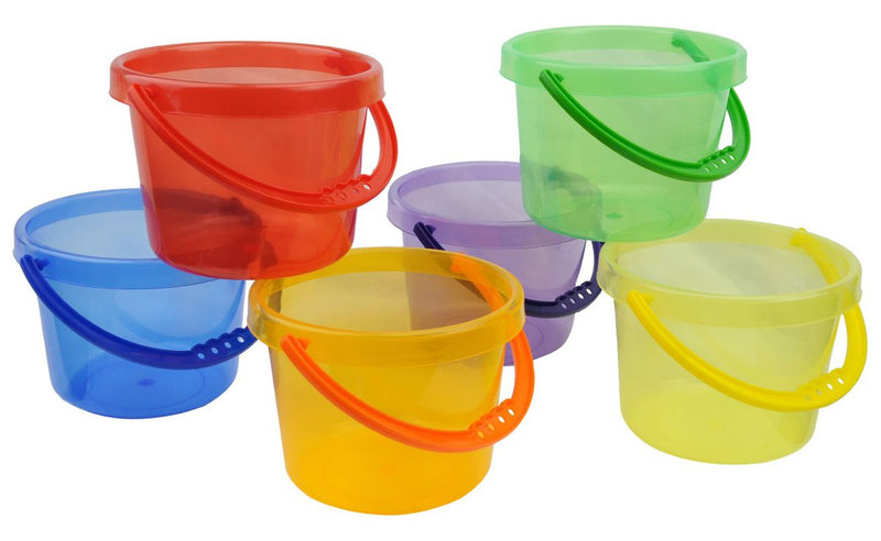 Mutli-coloured Translucent Beach Bucket (each) (7275707957403)