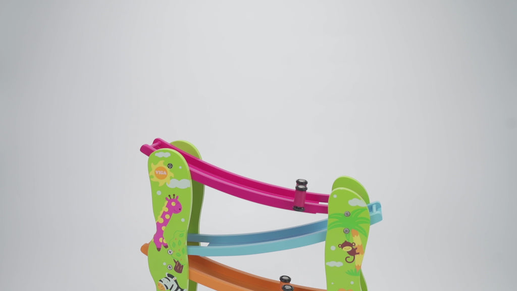 Viga Car Ramp Slider Race Down The Track with 4 Cars