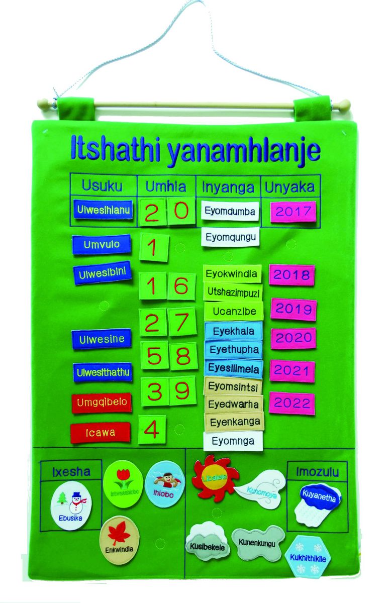 Interactive isiXhosa Calendar (includes weather and seasons)