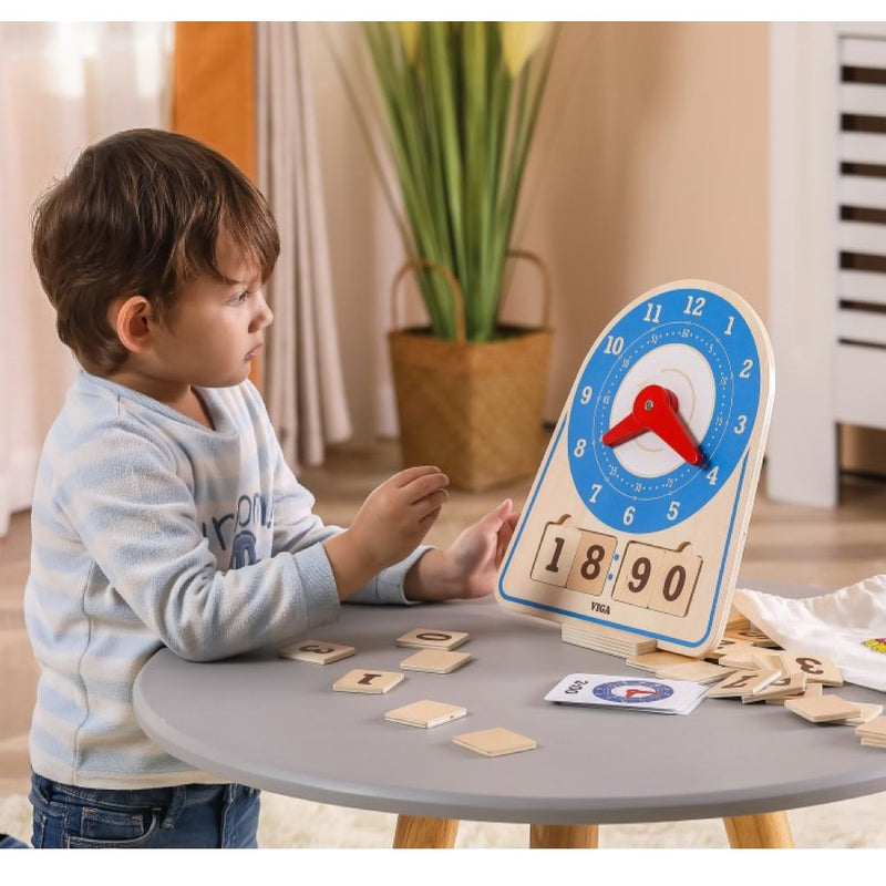 Wooden Toy Learning Clock (7235985801371)