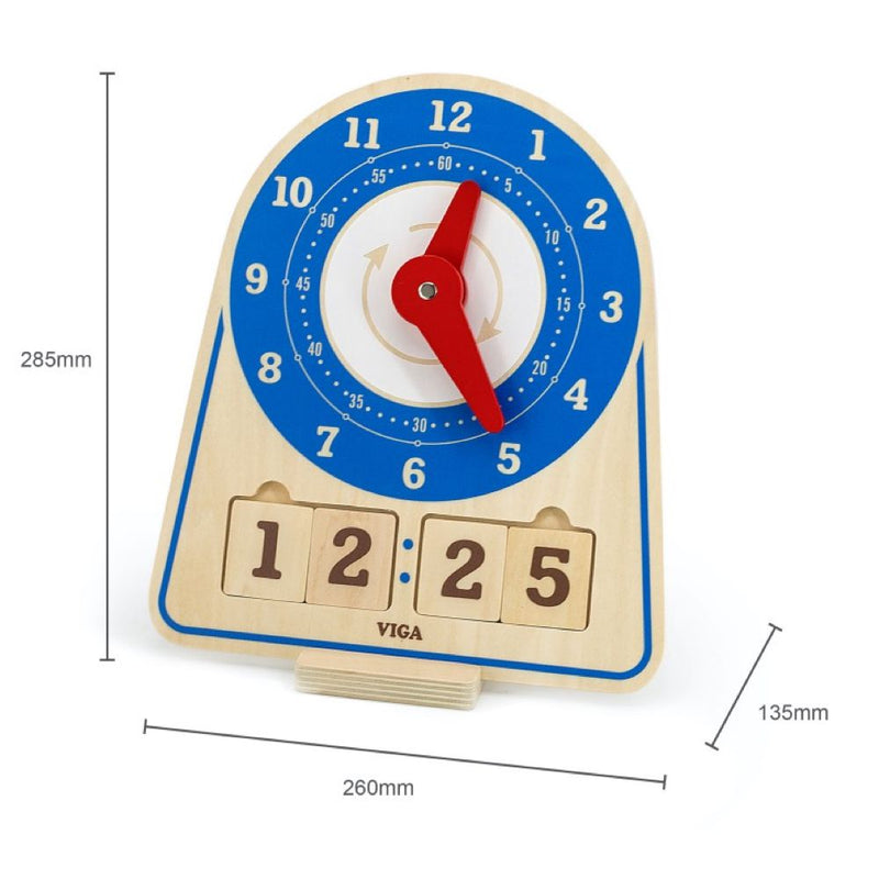 Wooden Toy Learning Clock (7235985801371)
